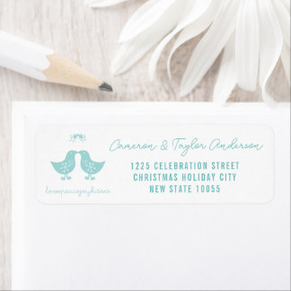 Étiquette Mistletoe Kissing Chicks Adresse du Mariage de vac
