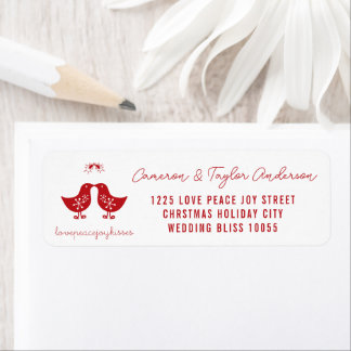 Étiquette Mistletoes Kissks Holiday Mariage Adresse