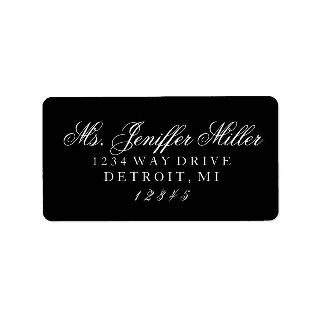 Étiquette - Mme future Mme. (Devant)