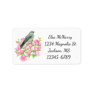 Étiquette Mockingbird Magnolia Adresse de retour