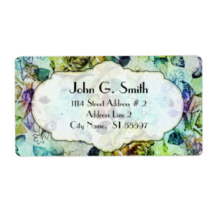 Étiquette Mode colorée Rose rustique