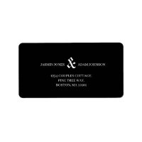 Mode noir noir foncé du journal Mariage unique