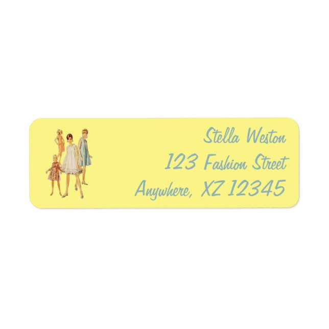 Étiquette Mode rétro vintage (Devant)