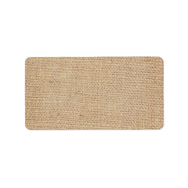 Étiquette Modèle - Arrière - plan Burlap (Devant)