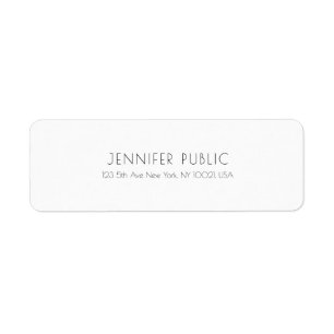 Étiquette Modèle blanc classique professionnel moderne
