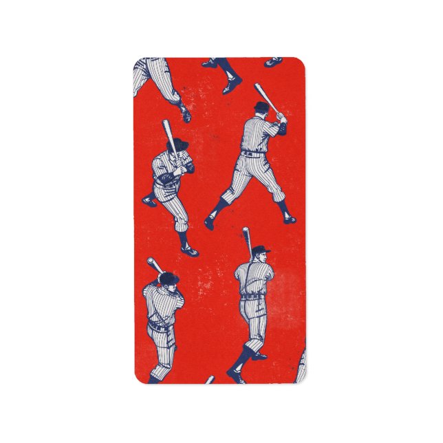 Étiquette Modèle de baseball vintage (Devant)