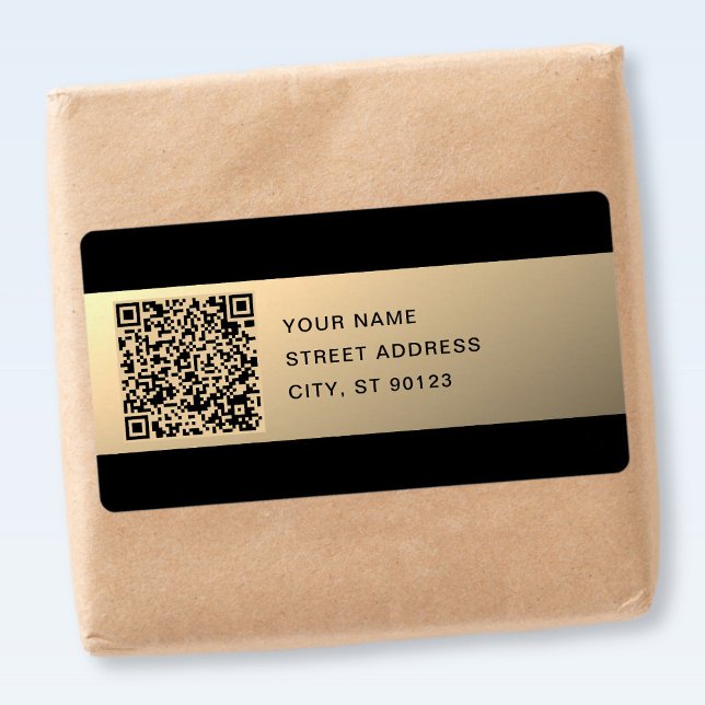 Étiquette Modèle de code QR immédiatement modifiable | Or Fa (Créateur téléchargé)