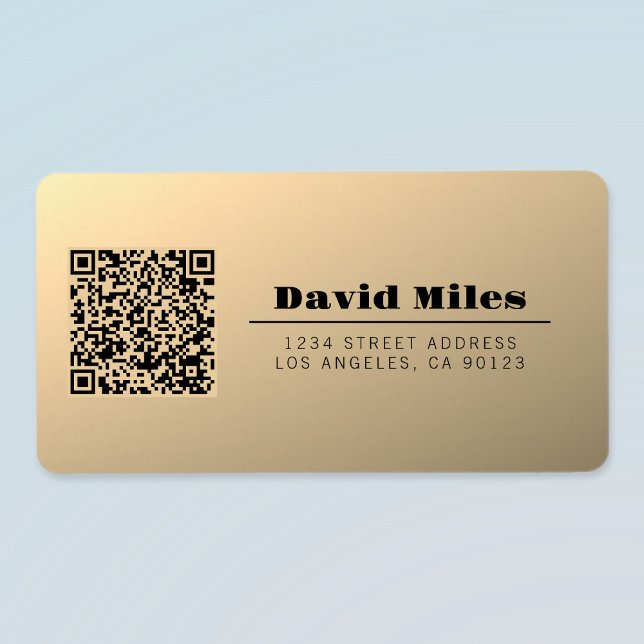 Étiquette Modèle de code QR immédiatement modifiable | Or Fa (Créateur téléchargé)