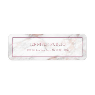 Étiquette Modèle de marbre élégant de Rosegold de conception