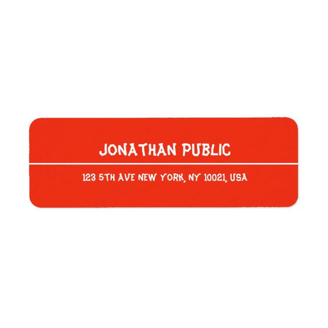 Étiquette Modèle de Noël manuscrit rouge adresse de retour (Devant)