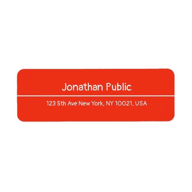 Étiquette Modèle de Noël rouge manuscrit Adresse de retour (Devant)