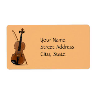 Étiquette Modèle de violon et de mâchoire