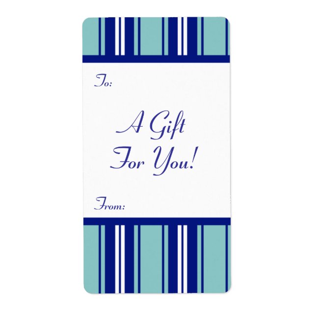 Étiquette Modèle d'étiquette de cadeau personnalisable À/De (Devant)