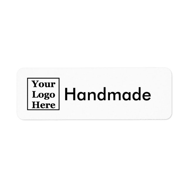 Étiquette Modèle fait main et logo de votre entreprise (Devant)