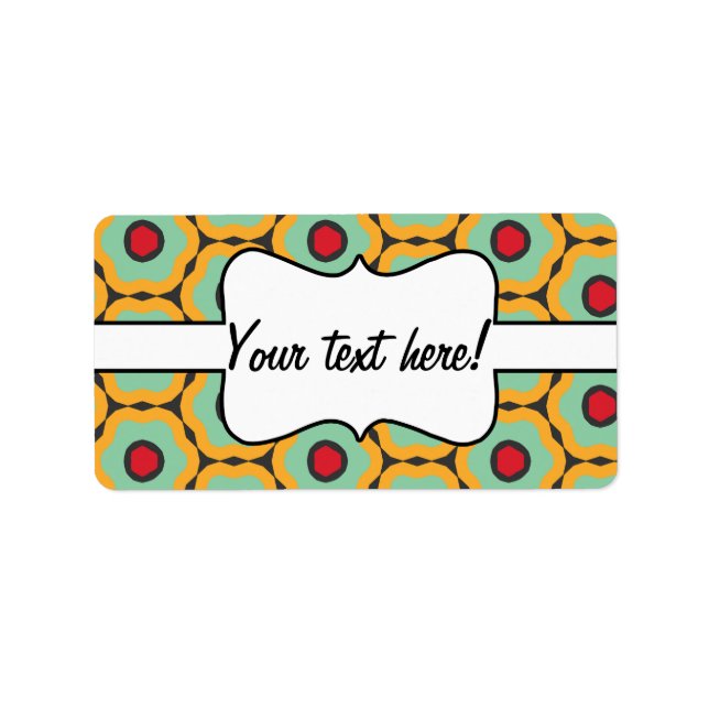 Étiquette Modèle floral (Devant)