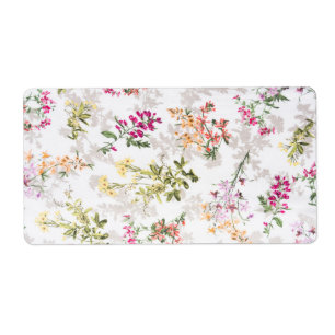 Étiquette Modèle floral doux