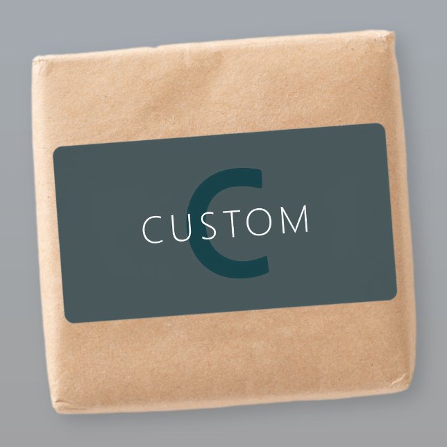 Étiquette Modèle monographique élégant et personnalisable (Créateur téléchargé)