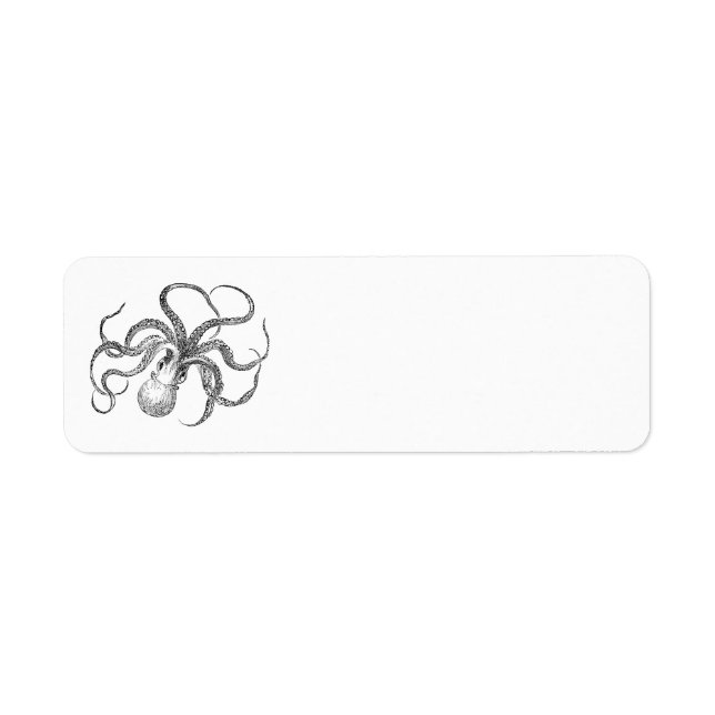 Étiquette Modèle Octopus vintage (Devant)