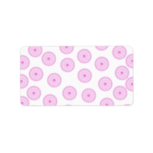 Étiquette Modèle rose de petit gâteau