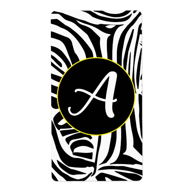 Étiquette Modèle Zebra (Devant)