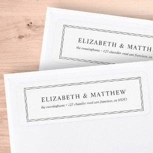 Étiquette Modern and Simple Return Address