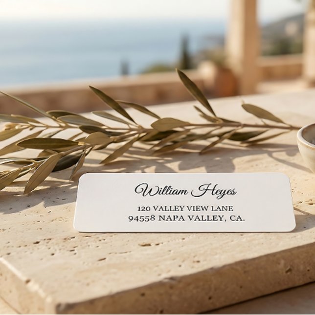 Étiquette Modern Brush Handwritten Return Address Label (Créateur téléchargé)