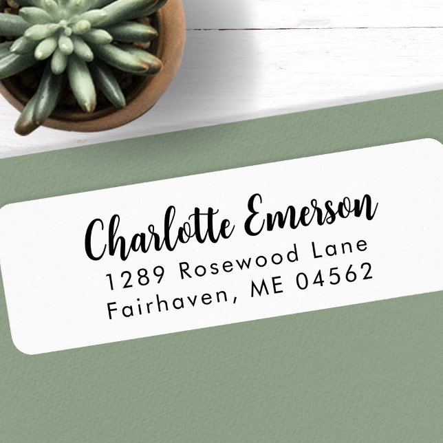 Étiquette Modern Calligraphy Return Address Label (Créateur téléchargé)