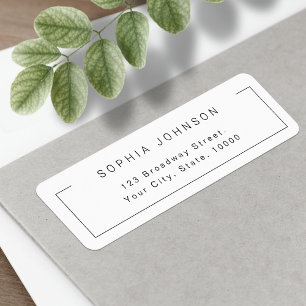 Étiquette Modern chic minimalist Return Address labels