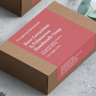 Étiquette Modern Dusty Rose Soap Packaging Label