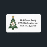 Étiquette Modern Farmhouse Quilted Return Address Label<br><div class="desc">Modern Farmhouse Quilted Tree return address labels</div>