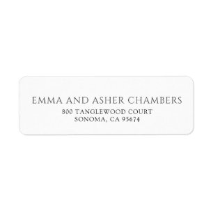 Étiquette Modern Married Name Newlywed Return Address Label