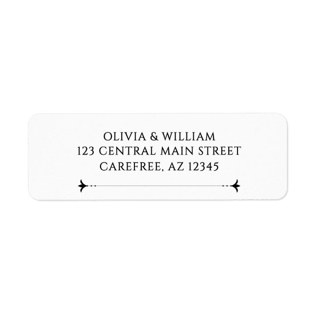 Étiquette Modern Minimalist Wedding Return Address Label (Devant)