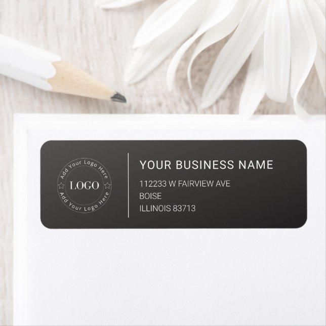 Étiquette Modern Professional Business Return Address (En situation)