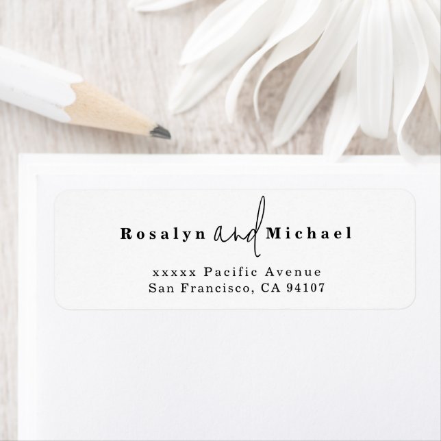 Étiquette Modern Return Address Labels (En situation)