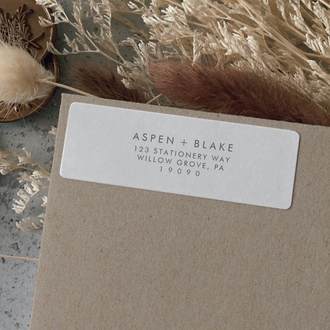 Étiquette Modern Silver Script Return Address Label (Créateur téléchargé)