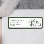 Étiquette Modern Simple Camping Bachelorette Party Adresse<br><div class="desc">Moderne Simple Camping Bachelorette Étiquette de adresse</div>