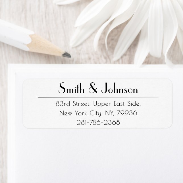 Étiquette Modern Simple Professional Office - Adresse de ret (En situation)