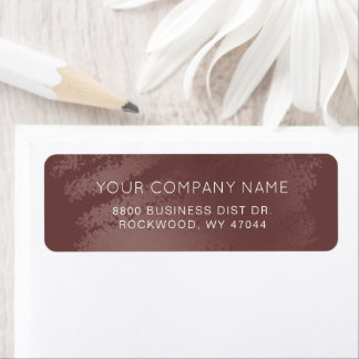 Étiquette Modern Stylish Bronze Business Return Address