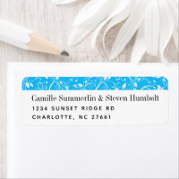 Modern Swirly Vines Return Address Label
