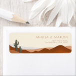 Étiquette Moderne Boho Desert Terracotta Mariage beige<br><div class="desc">Étiquettes de mariage beige Boho Desert pour étiquettes d'adresse de retour ou d'enveloppe.</div>