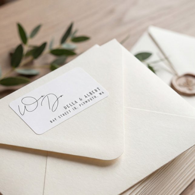 Étiquette Moderne calligraphique Nous faisons adresse de ret (Créateur téléchargé)