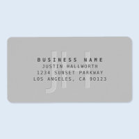 Moderne Faux Embossés Monogramme Adresse d'entrepr