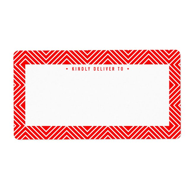 Étiquette MODERNE GÉOMÉTRIQUE diamant motif tendance audacie (Devant)