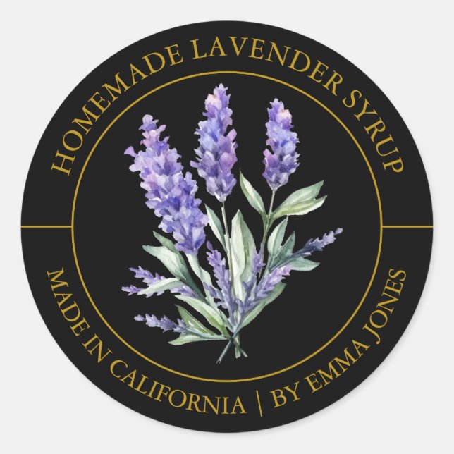 Étiquette moderne Lavender (Devant)