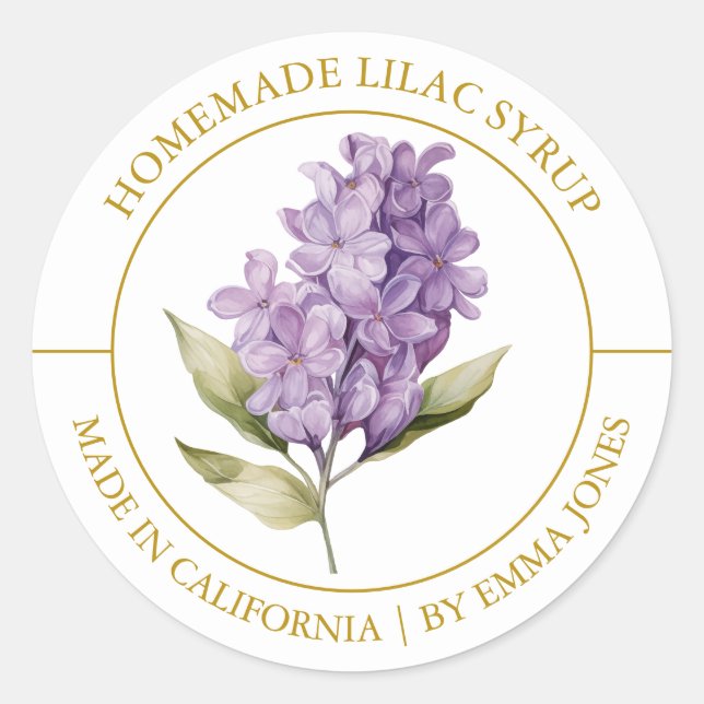 Étiquette moderne Lilac (Devant)