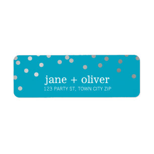 ÉTIQUETTE MODERNE mignon confetti taches argent tu