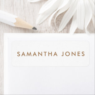 Étiquette Moderne minimaliste