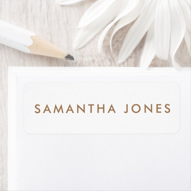 Étiquette Moderne minimaliste (En situation)