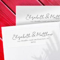 Moderne minimaliste Chic Mariage Adresse de retour