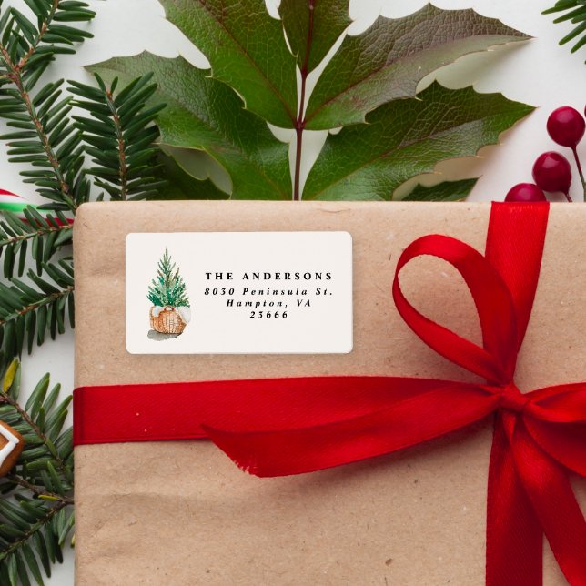 Étiquette moderne minimaliste élégant hiver simple (Créateur téléchargé)